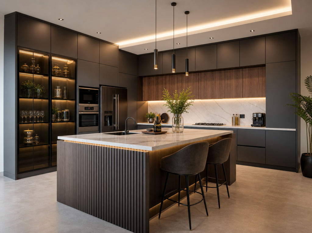 Firefly gpt image Modern ve sik bir mutfak gorseli guzel tasarlanmis modern mutfak dolaplari 942191